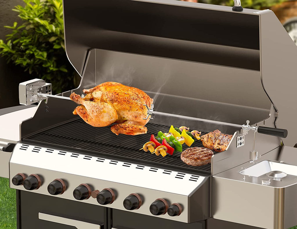Onlyfire 6902 Universal Barbecue Grill Stainless Steel Rotisserie Motor Bracket Set