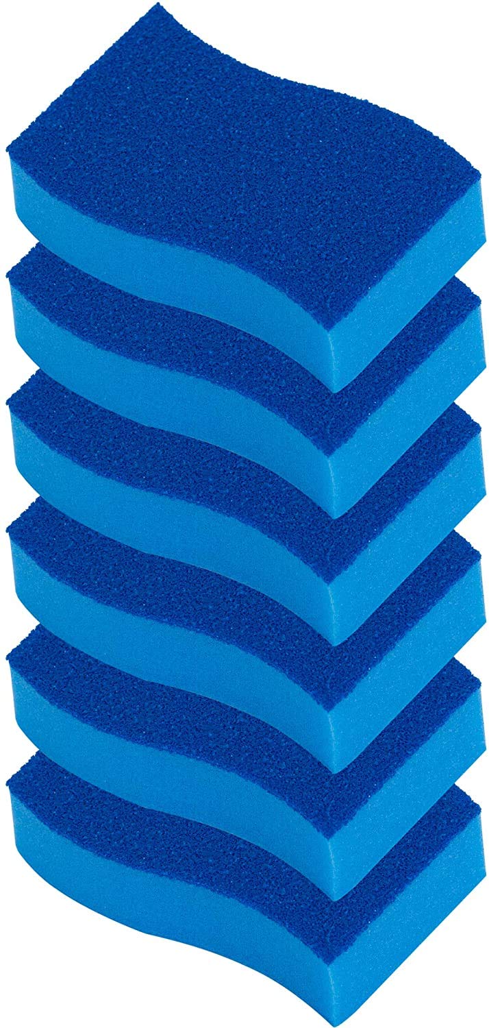 ELITRA Non-Scratch Scrubber Cleaning Sponge - Blue - 6 Pack