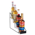 Mustry Coffee Syrup Rack for Coffee Bar Accessories, Compatible with Torani Syrup, Compatible with Monin Syrup, Coffee Bar Organizer Holds 4 Bottles