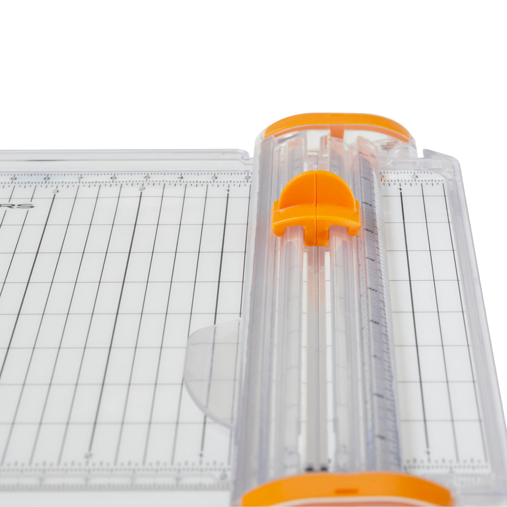 Fiskars SureCut Portable Paper Cutter Fits in 3 Ring Binder - 9" Cut Length - Craft Paper, Cardstock and Photo Trimmer - Scrapbooking Tool