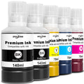 Compatible Ink Refill Bottles Replacement for T502 T522 ET-2760 ET-4760 ET-2800 ET-2850 ET-3850 ET-4850 ET-2720 ET-2803 ET-3760 ET-2400 ET-4800 ET-2750 ET-4750 ET-3750 ET-2988 Printer (2BK C M Y)