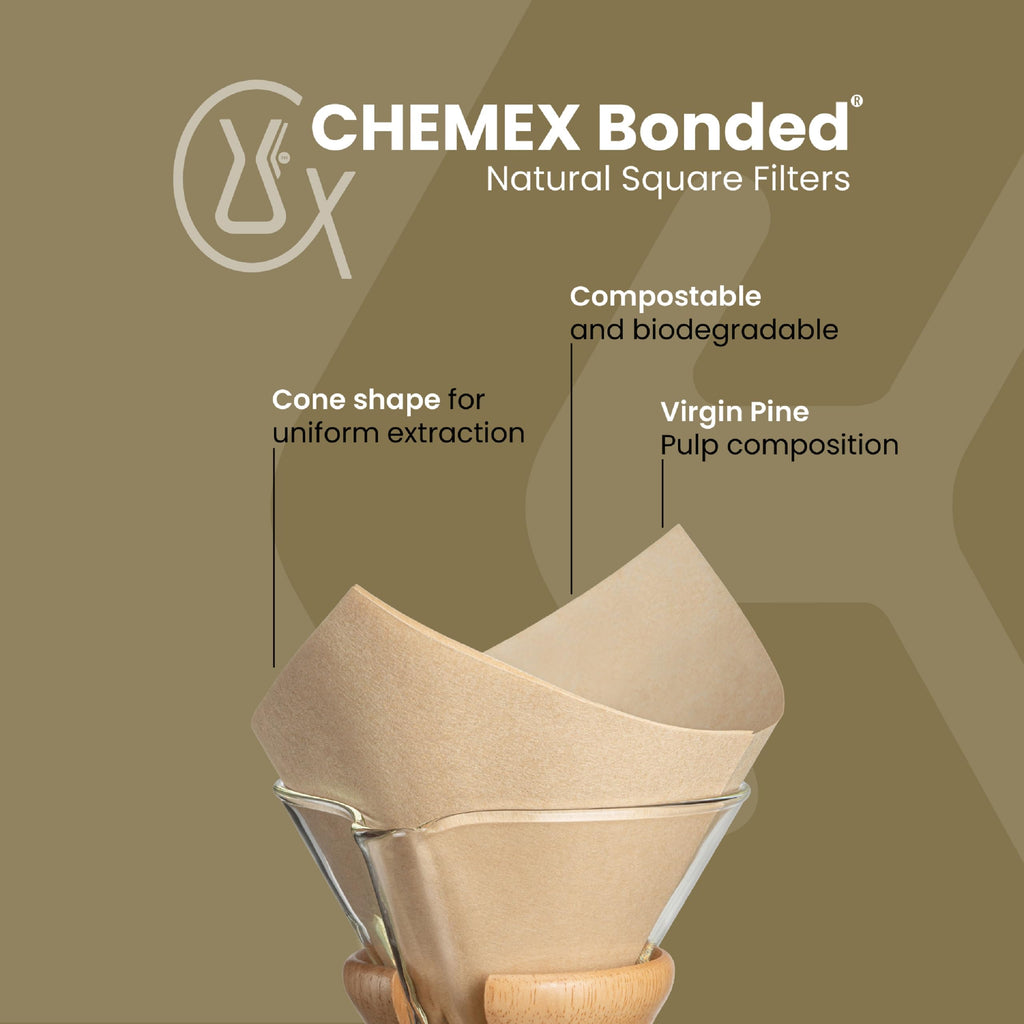 Chemex FSU-100 Bonded Coffee Filter Natural, One Size