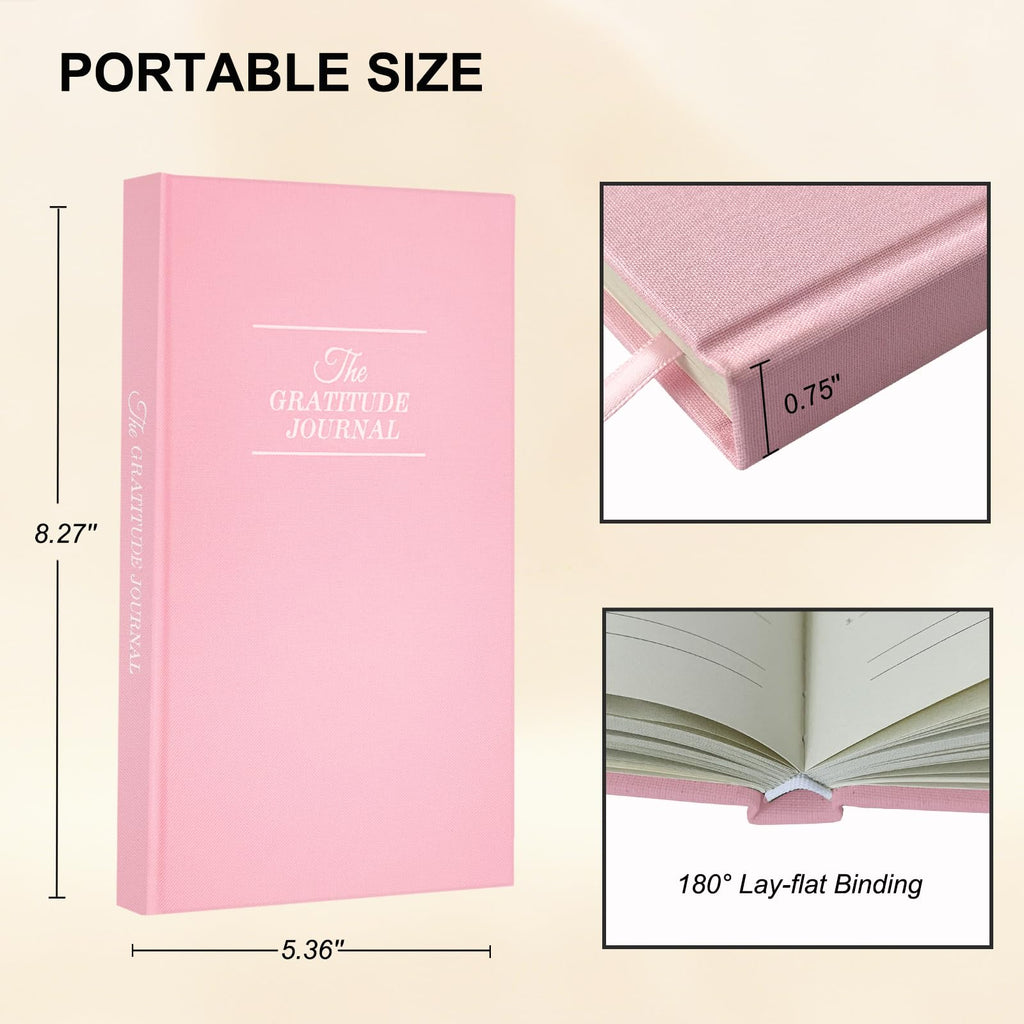 Daily Gratitude Journal, 5 Minute Journal for Women Manifestation, Reflection, Happiness, Positivity, Affirmation & Productivity, Undated Planner with Prompts, Bookmarks,100GMS Thickened Paper