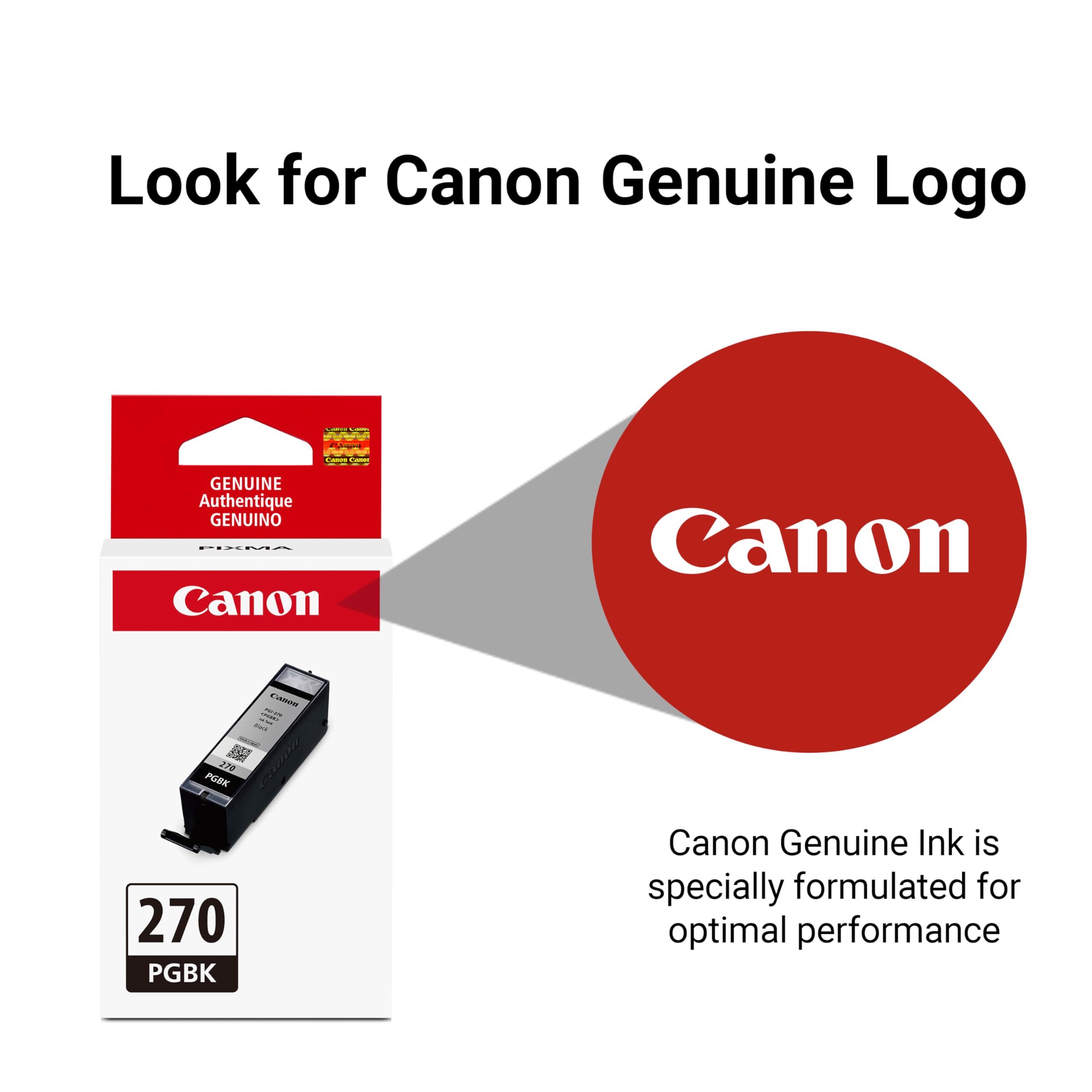 Canon Genuine Canon PGI-270 Ink Cartridge, Black