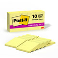 Post-it Super Sticky Notes, 3 x 3-Inches, Canary Yellow, 10-Pads/Pack