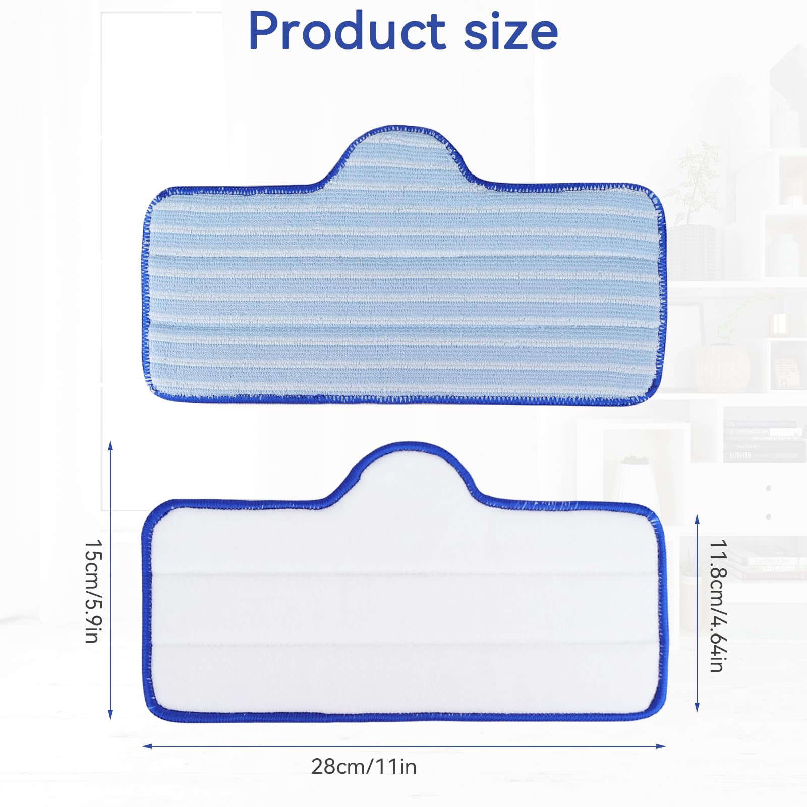 Steam Mop Pads Compatible with Dupray Steam Cleaner and Schenley Steam Mop Cleaner - Washable and Reusable Microfiber Replacement Mop Head（5 Pack)