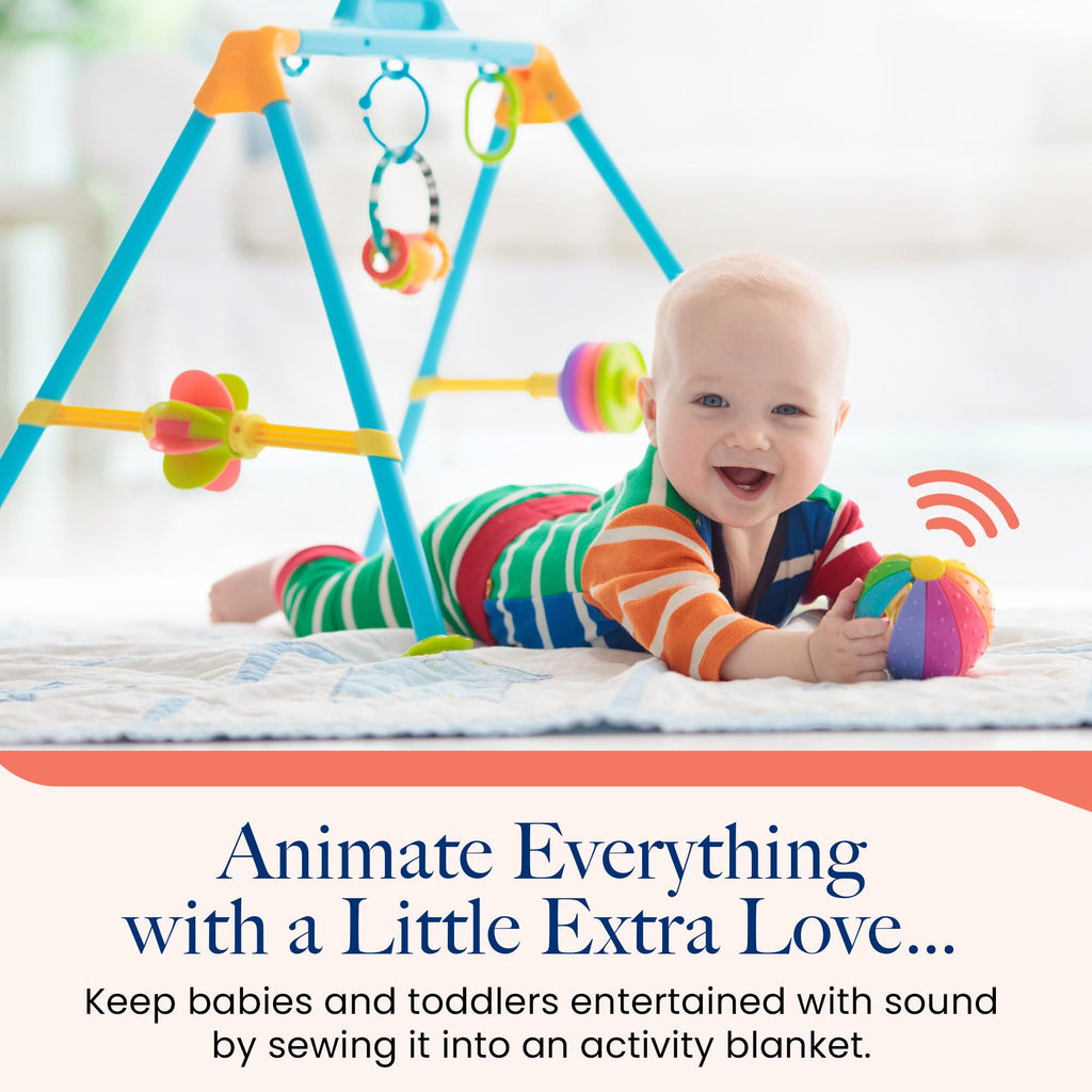 VoiceGift Mini-Me®, Mini Recorder Device, Bring Plush Toys, Quilts & Crafts to Life with 60-Second Custom Audio Recording for Customizable Sound Gifting & Crafting, 2-Pack