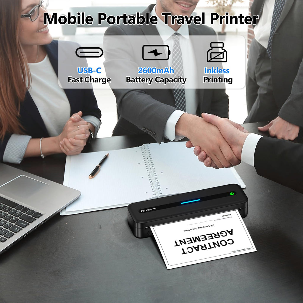 Phomemo M832 Thermal Paper 8.5" x 11", 4 Rolls US Letter Thermal Printer Paper, Quick-Dry Thermal Roll Paper Compatible with M832D M832 M834 M835 A285M Portable Printer