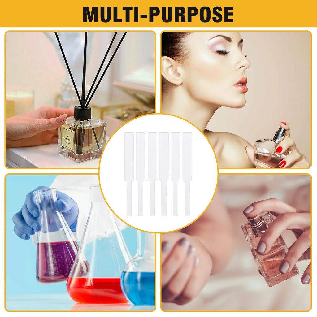 1000Pcs Perfume Tester Strips, Disposable Perfume Paper Strips, White Disposable Paper Test Strip, Blotter Strips Pa_per Test Strips for Aromatherapy Testing Perfume Fragrances Essential Oil Scents