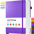 320 Pages Journal Notebook, College Ruled Notebook Journal for Women Men, Leather Journal Notebook for School Work, Pearlescent Purple Notebook, 8.5 x 11