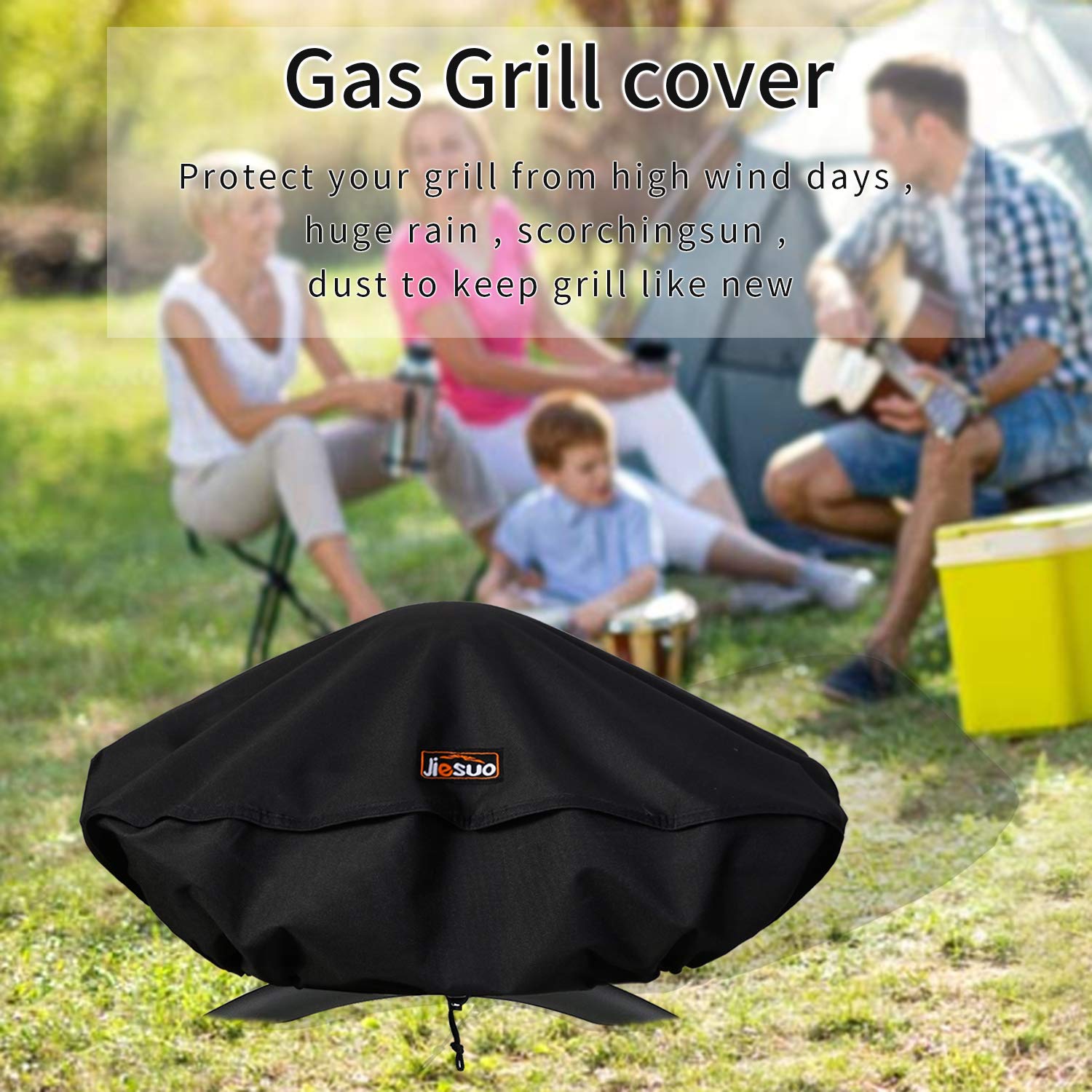 JIESUO BBQ Cover for Weber q Series Grill, Grill Cover for Weber q1200, q1000 and q100 Series Portable Grill Cover