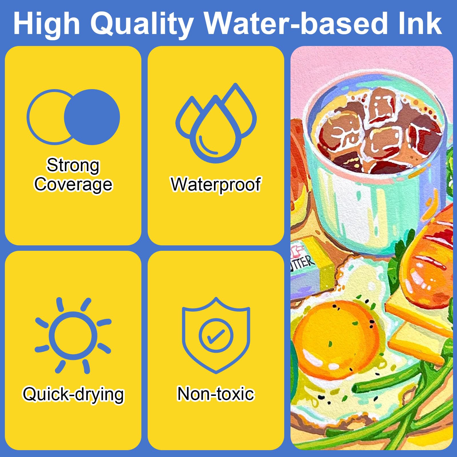 Amamao 48 Colors Acrylic Paint Markers, Soft Brush Tip Pens and Markers, Acrylic Paint Pens for Wood, Stone, Canvas, Glass, Fabric, Egg, Rock Painting and Crafts Art Supplies