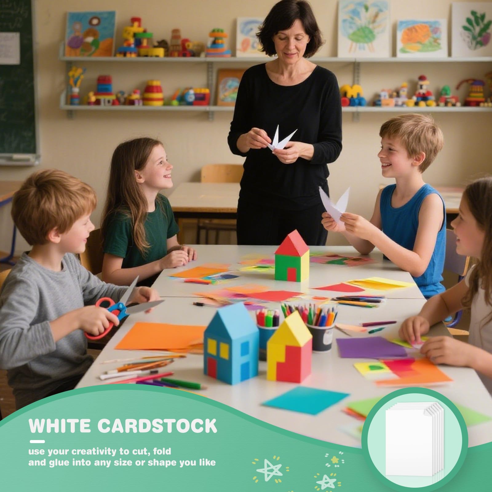 120 Sheets White Cardstock 8.5 X 11,Card Stock Paper 8.5 X 11 Construction Paper,Thick Cardstock for Printer,Scrapbooking,Crafts,Drawing,Business Card,Invitations,Menus,DIY Cards Making,Arts,Brochures
