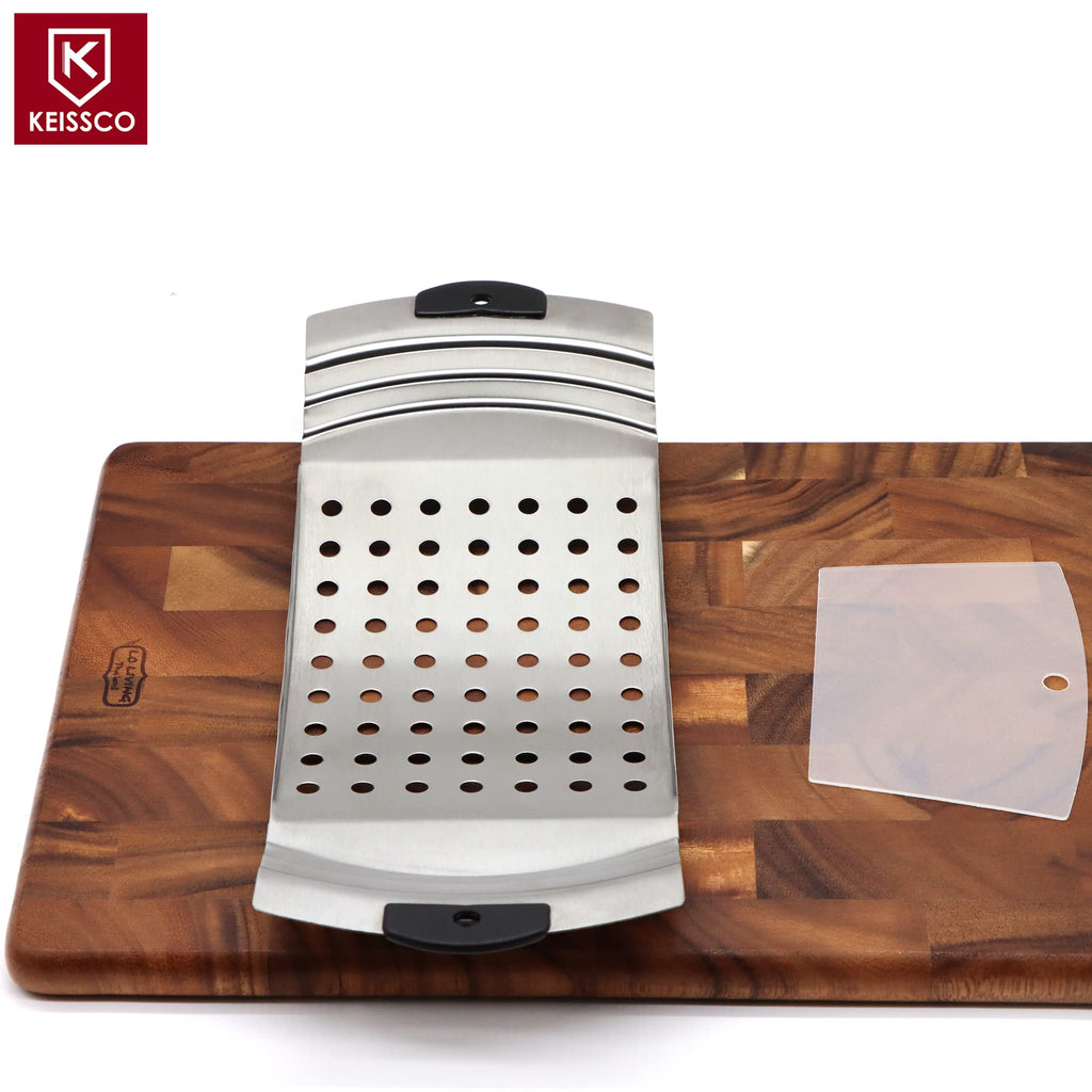Premium Grade Stainless Steel Spaetzle Maker, Spaetzle Plane with Pastry Scraper Traditional German Egg Noodle Maker