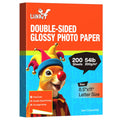 Uinkit 200 Sheets Double Sided Photo Paper Glossy 8.5x11 54lbs Inkjet for Dye Ink 200Gsm Value Bulk Pack Picture 8.5 x 11 9.5Mil for Inkjet Printing Printer