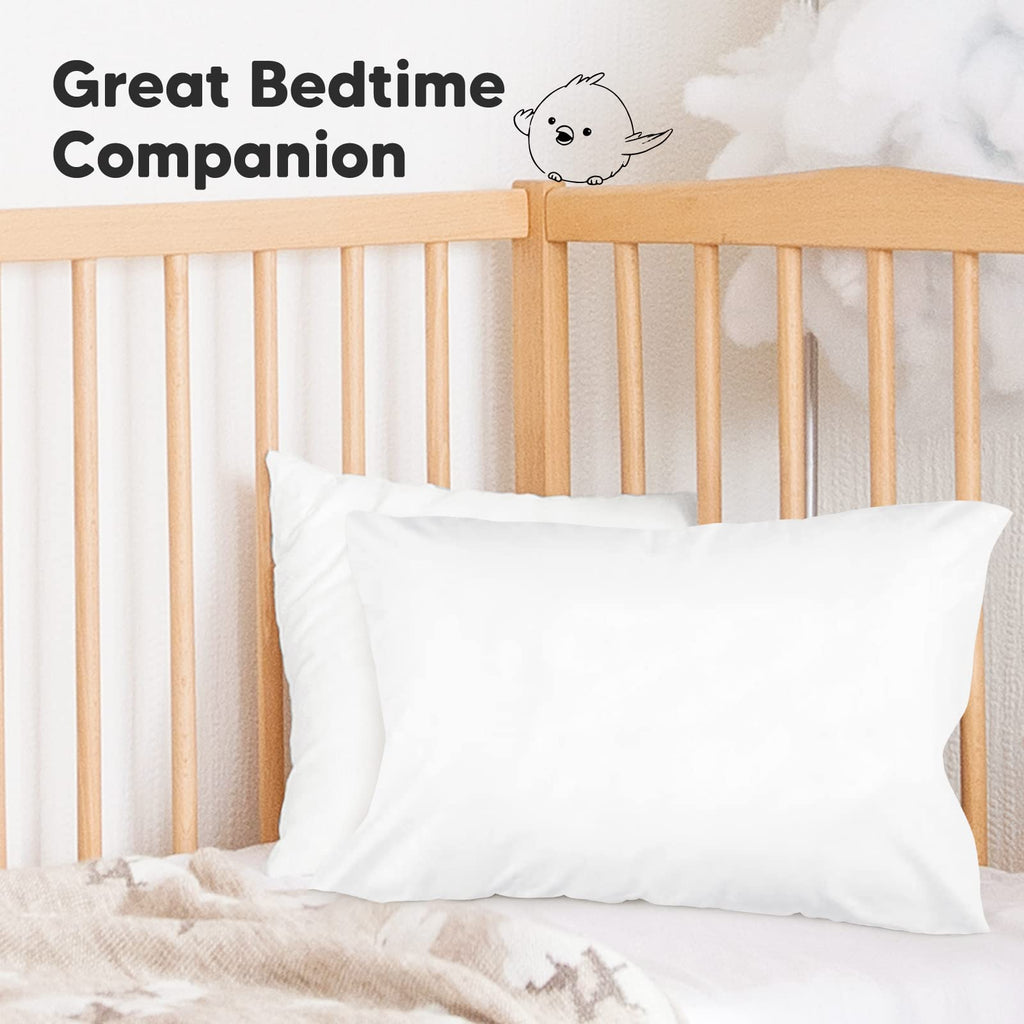 KeaBabies Toddler Pillowcase 13"x18" - Organic Cotton Toddler Pillowcase for Kids, Boys, Girls, Soft & Durable Cotton Cover for Miniature Sleepy Pillows,Cute Colors,Pillow Sold Separately(Soft White)