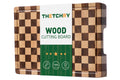 THETCHRY End Grain Cutting Boards for Kitchen, Wooden Cutting Board, Acacia Wood Chopping Board with Juice Groove & Handle, Butcher Block for Meat, Bread & Fruit, 14" L x 11" W x 0.8" Th