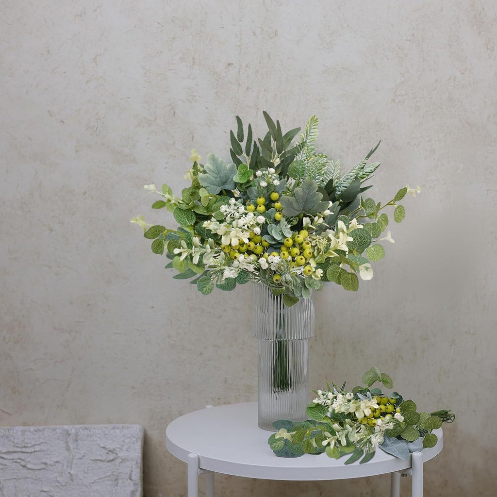 OrgMemory 78Pcs Faux Flowers, Artificial Greenery Stems, Greenery for Centerpieces for DIY Bridal Bouquets Wedding Floral Arrangement Table Centerpieces