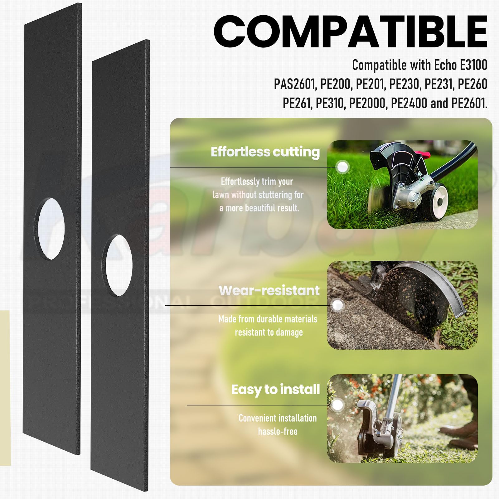 5 Pack 613223 Edger Blades Compatible with Ryobi, Echo, Stihl, Maruyama, Green Machine Edger, Replace 720-237-001, 4133-713-4101, 216062, 237001-1 Inch Center Hole