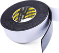 COUMENO EVA Single-Sided Adhesive Black Foam Tape 2in X16.4FT Sealing Strip Foam Pad Sponge Tape Window Weatherproof,Self-Adhesive Insulation Sealing