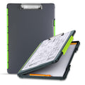 Dexas XL Legal Size Slimcase Storage Clipboard, Gray with Green Clip