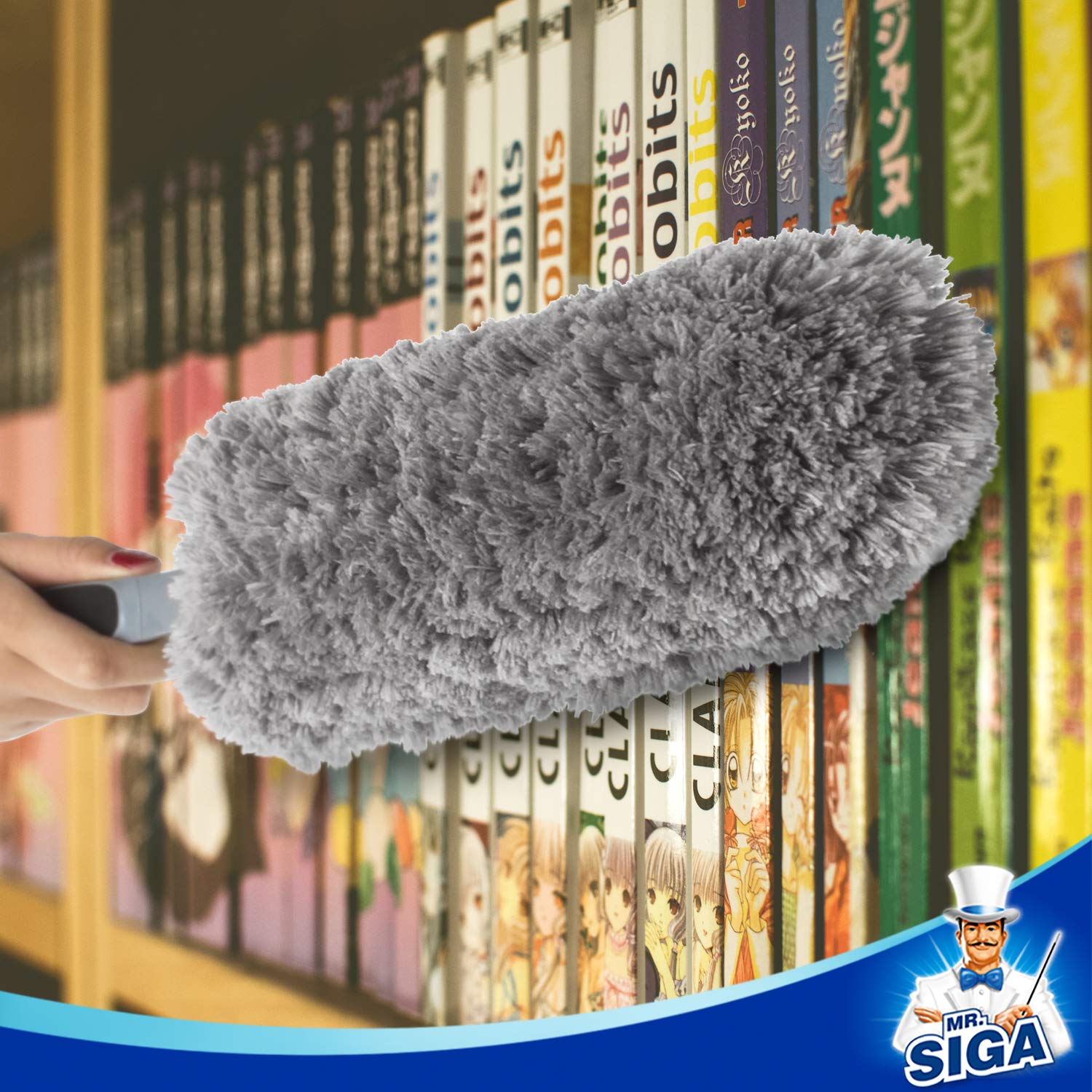 MR.SIGA Lint Free Microfiber Duster Refills, Washable Duster for Household Cleaning