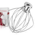 K45WW 6 Wire Whip Attachment for KitchenAid 4.5 5 Quart Tilt-Head Stand Mixer, Dishwasher Safe, Stainless Steel Whisk for Kitchen Aid Mixer Accessory Replacement Parts (Missing packaging image = FAKE)