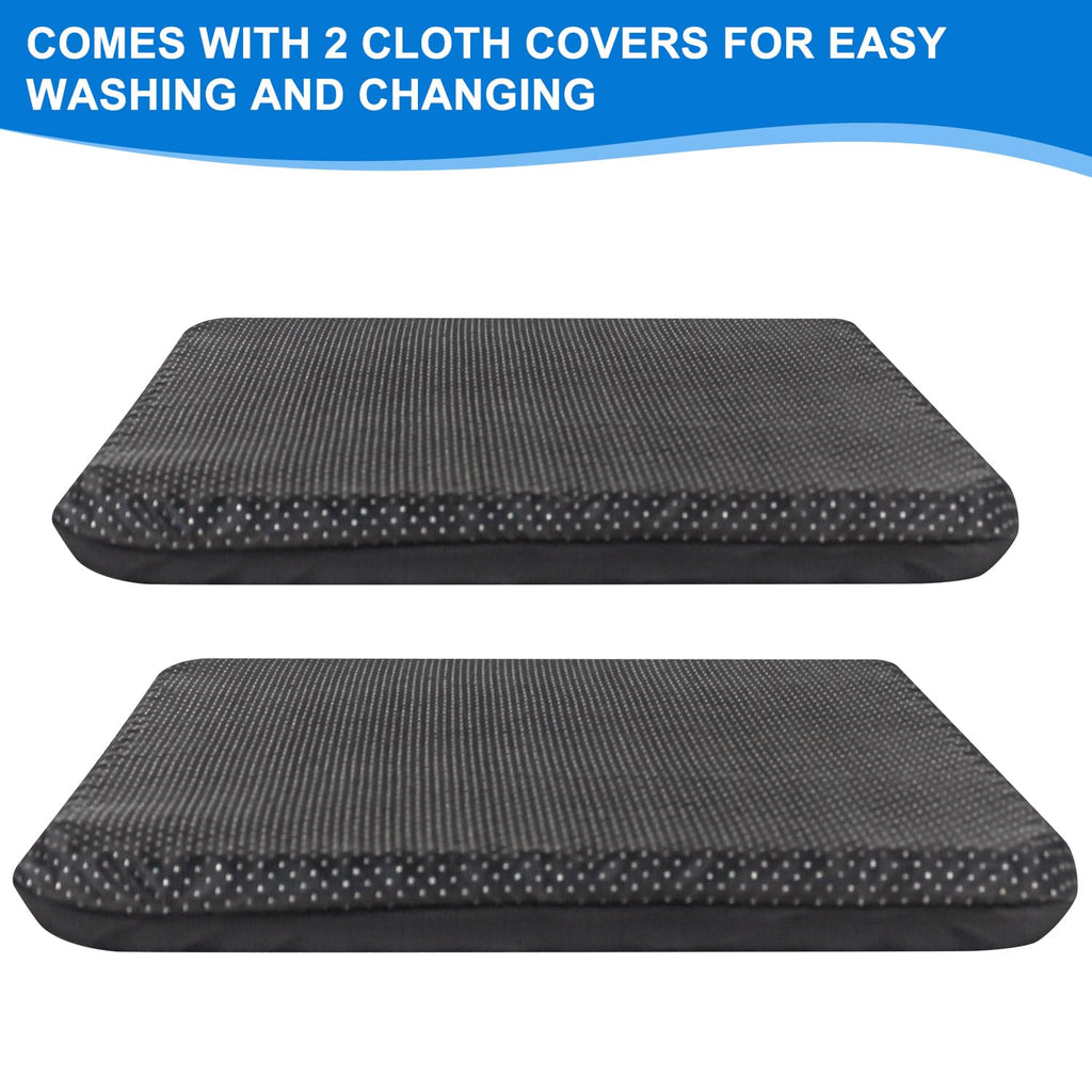 Large Gel Seat Cushion for Long Sitting with 2 Non-Slip Cover-45 x 45cm,Extra Comfort for Stadium,Airplane,Office Chair,air Plane,bleacher,Booster,car,Sporting Events,Wheelchair seat Cushion