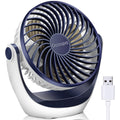OCOOPA Small USB Desk Fan Table Fan 5'' with Strong Airflow & Quiet Operation, Portable Cooling Mini Fan 3 Speed, 360°Rotatable Head for Home Office Bedroom Desktop