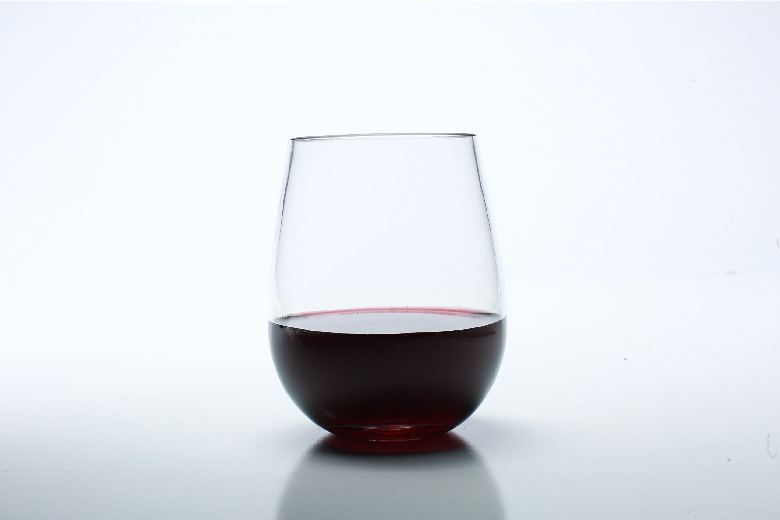 Urbanity Unbreakable Wine Glasses Set of 8 -Tritan Shatterproof Plastic Indoor & Outdoor Wine Glasses for Camping & Parties -Dishwasher Safe, Unbreakable, Stemless, Crystal Clear, BPA Free - 16oz
