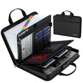 Fireproof Accordion File Organizer with Lock, Thickened Document Organizer 13 Pocket with Zipper & Labels, Important Document Organizer, Expanding File Foler with Handle for Letter A4 Files (Black)