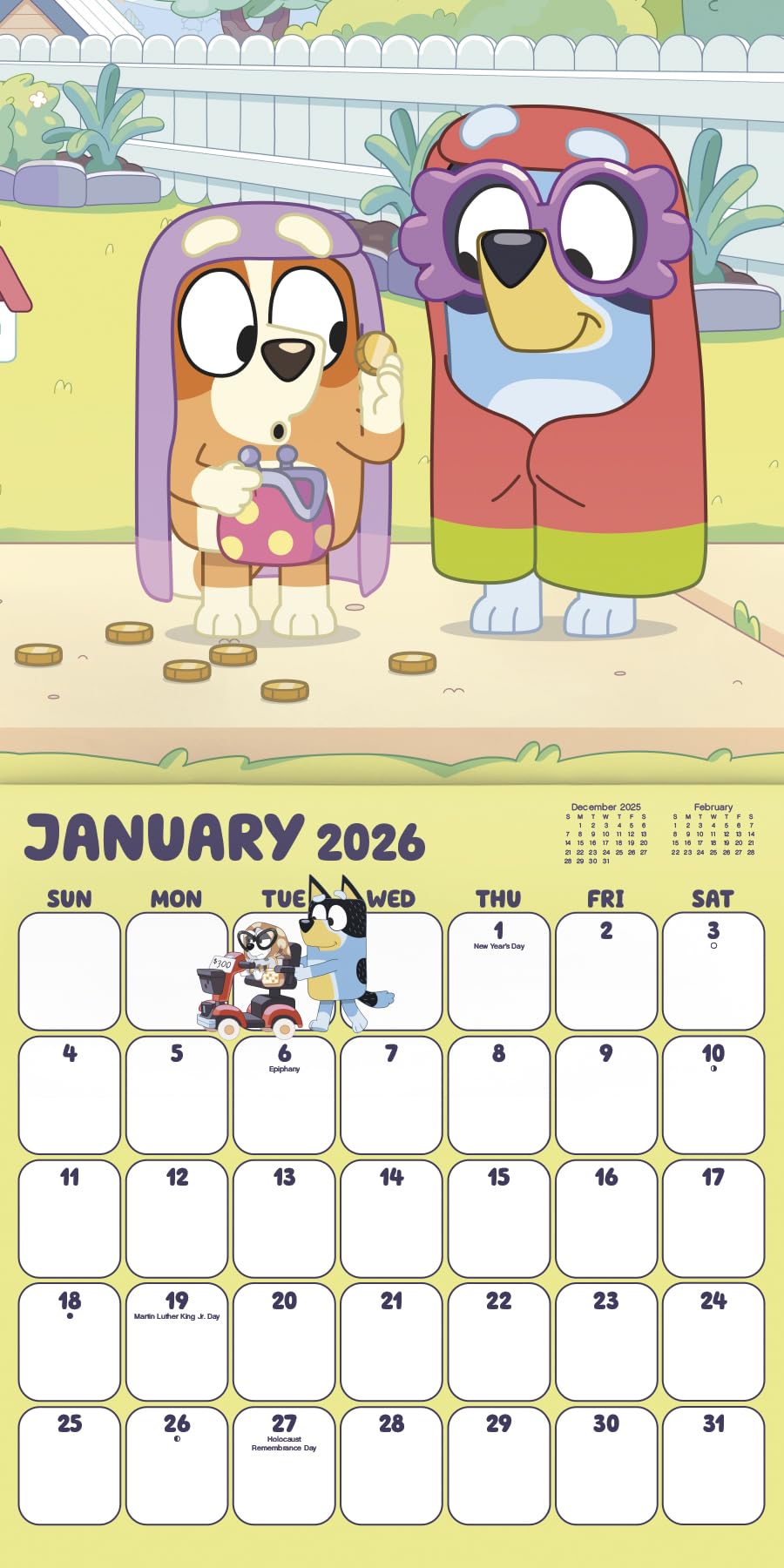 2026 Bluey Wall Calendar