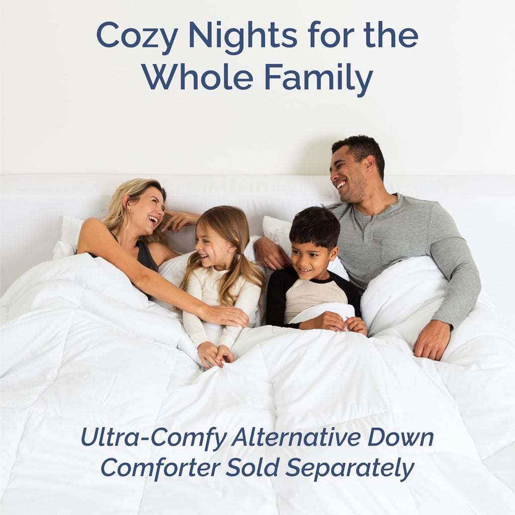 Queen 6 Piece Sheet Set - Cooling & Breathable Bed Sheets - Hotel Luxury Bed Sheets for Women, Men, Kids & Teens - Comfy Bedding w/Deep Pockets & Easy Fit - Soft & Wrinkle Free - Queen White Sheets