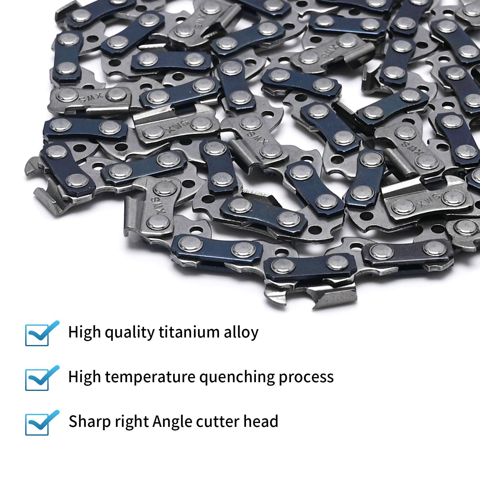 Vkinman 4 Pcs 14 Inch Chainsaw Chain 3/8" LP Pitch 52 Drive Links 050'' Gauge Replacement for Poulan Ryobi Craftsman Echo