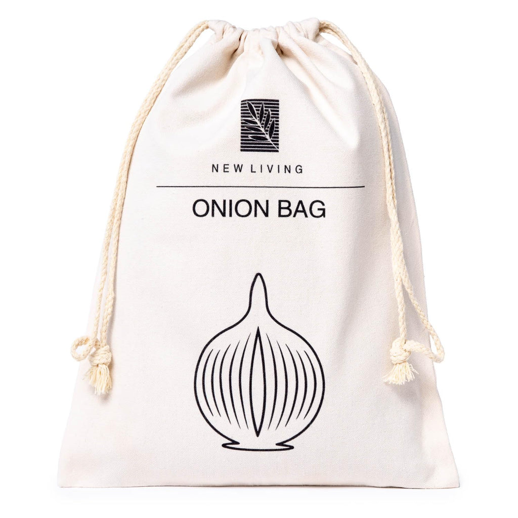 Potato, Onion & Garlic Bag 3 Pack Bundle - Real Linen Cotton Blend | Food Sack Eco Product Vegetable Storage | 30x40 cm