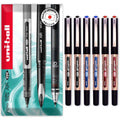 uni-ball Eye UB-150-10 1.0mm Liquid Ink Rollerball Pen - Black, Blue, Red (Pack of 6)