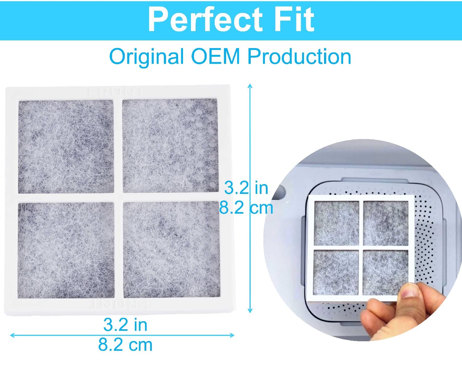 For LG Refrigerator Air Filter Replacement for LG LT120F, ADQ73214402, ADQ73214403, ADQ73214404, ADQ73334008, LMXS30776S and for Kenmore Elite 46-9918, 469918, for Fridge Air Filter (6 Count)
