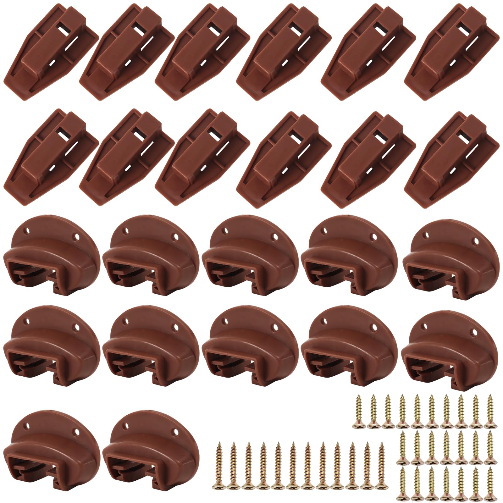 12 Sets Drawer Guide Kit, Enhanced Commercial Slide Style Drawers for Kenlin Rite-Trak II 168, Vaughan Bassett, Legacy, Replacement Dresser Drawer Slides Repair Kit with Roller