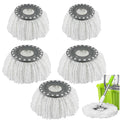 Spin Mop Heads Replacement Refill for Old Hurricane Mr.Clean,5 PCS 360 Spin Magic Rotating Round Mop Microfibre Universal Spin Mop Heads Clean Mop Head Refill for Standard Mops