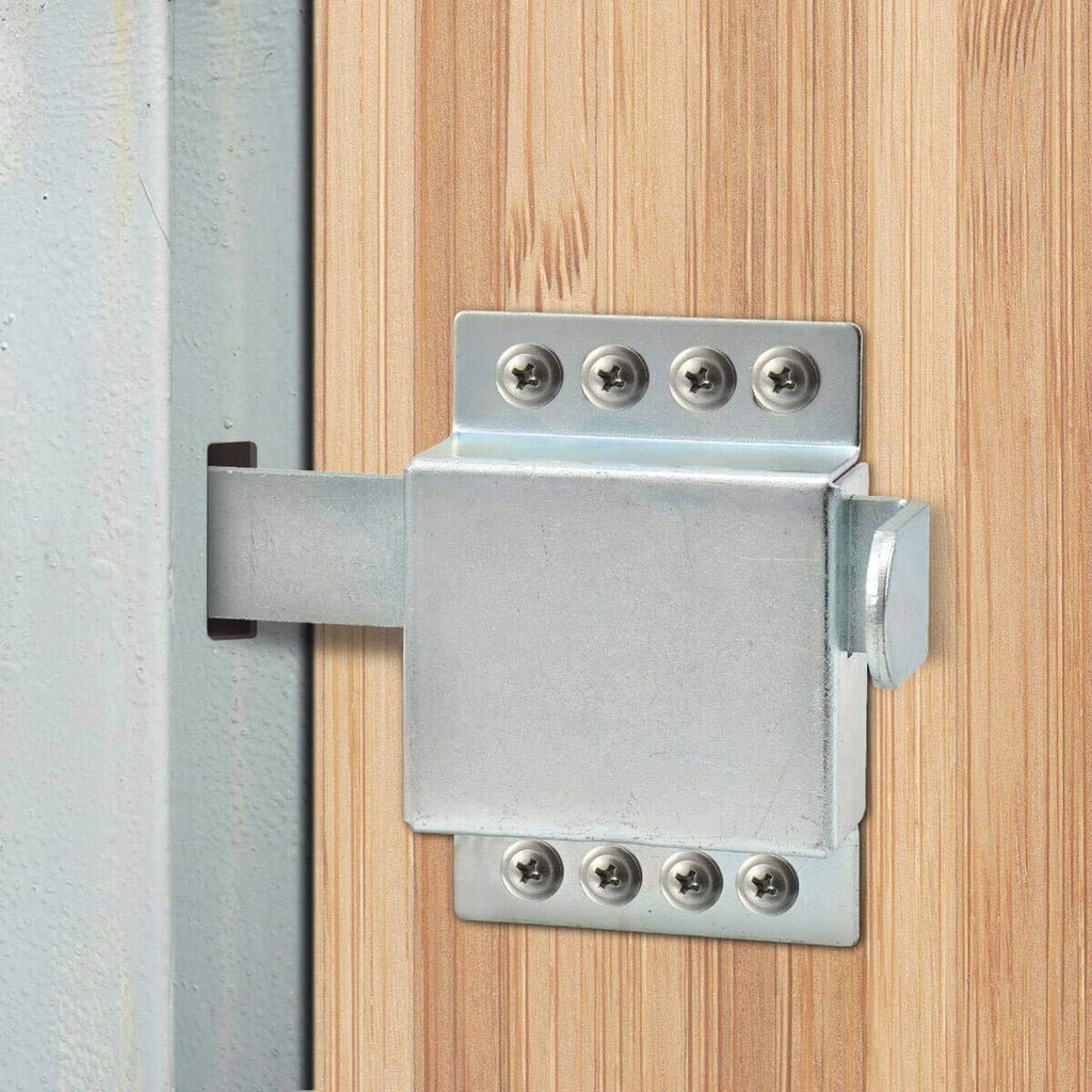 2 Pack Heavy Duty Inside Deadlock - Galvanized Steel Garage Door Side Lock/Housing Extra Security Lock for Most Garage Door