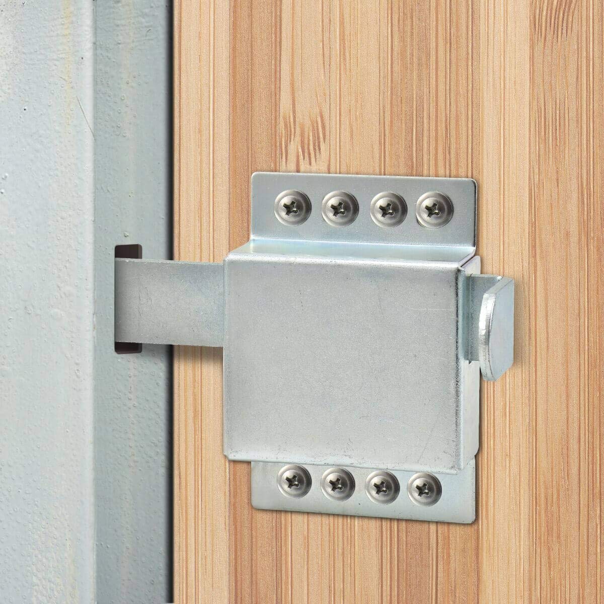 2 Pack Heavy Duty Inside Deadlock - Galvanized Steel Garage Door Side Lock/Housing Extra Security Lock for Most Garage Door