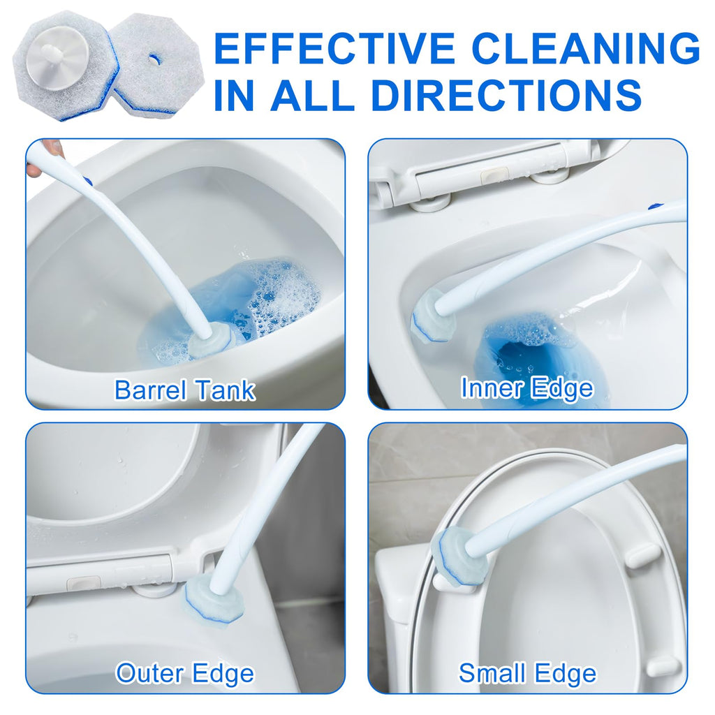 30 Count Toilet Wand Refills for Clorox, Disposable Toilet Brush Compatible with Clorox ToiletWand Cleaning System, Upgrade Fiber Bowl Cleaner Brush for Closestool Cleaning