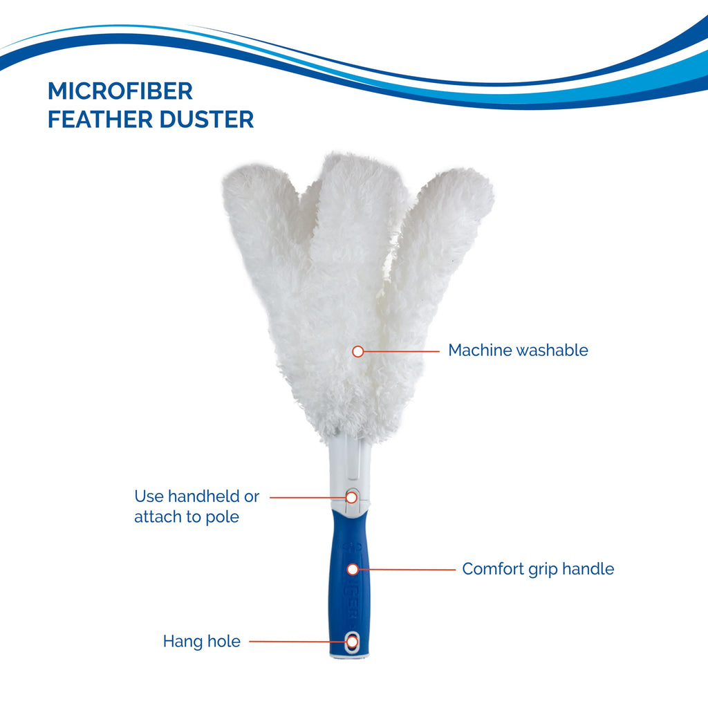 Unger 989400 Feather Duster, White, 2 Inch Head