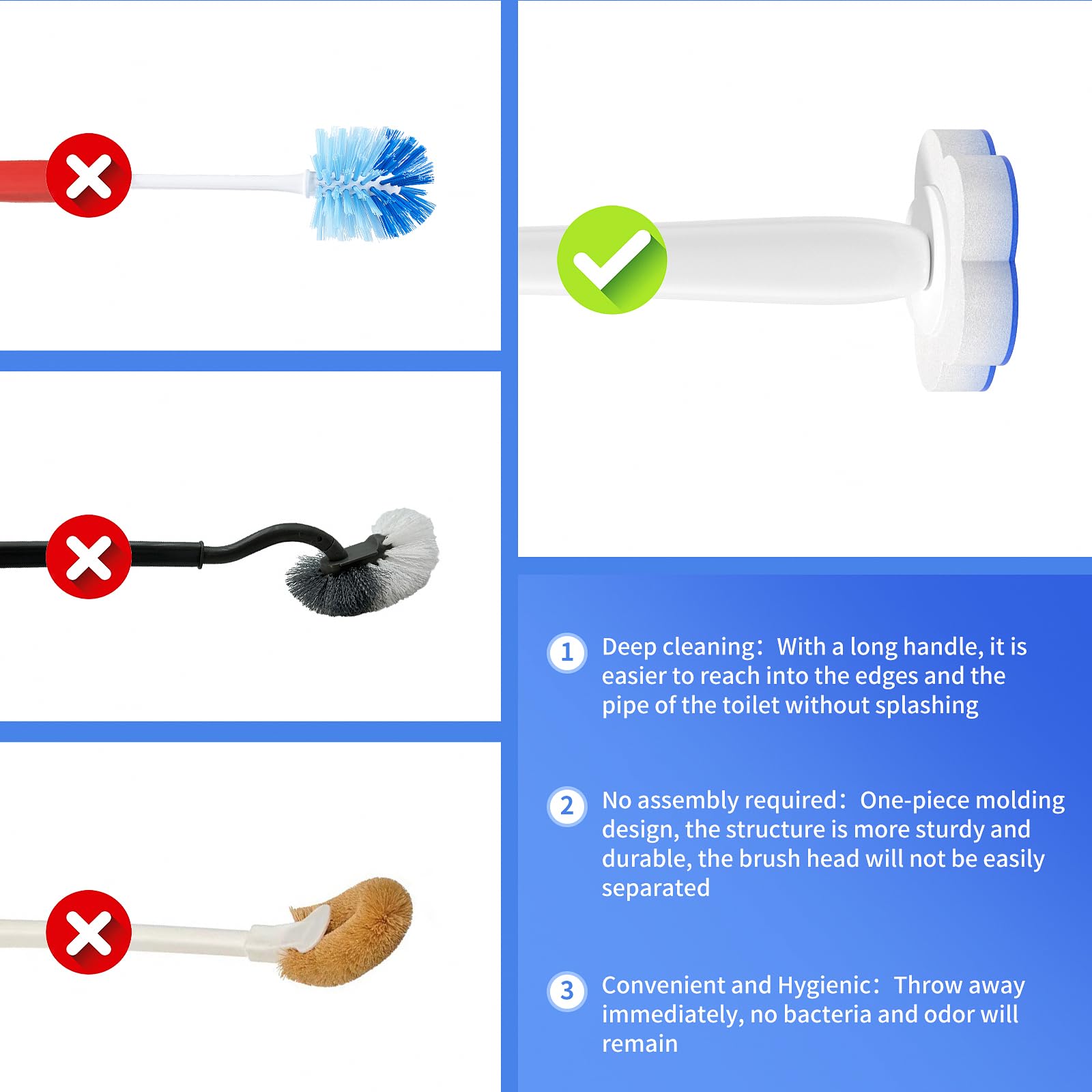 Topo Bear Toilet Bowl Wand and Refills (1 Wand+40 Refills)