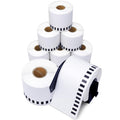 Aegis Adhesives - 2.4" X 100 Ft. Replacement for Brother DK-2205 (8 Rolls, 1 Frame) Direct Thermal Labels Continuous Paper Tape - Compatible with QL Label Printers