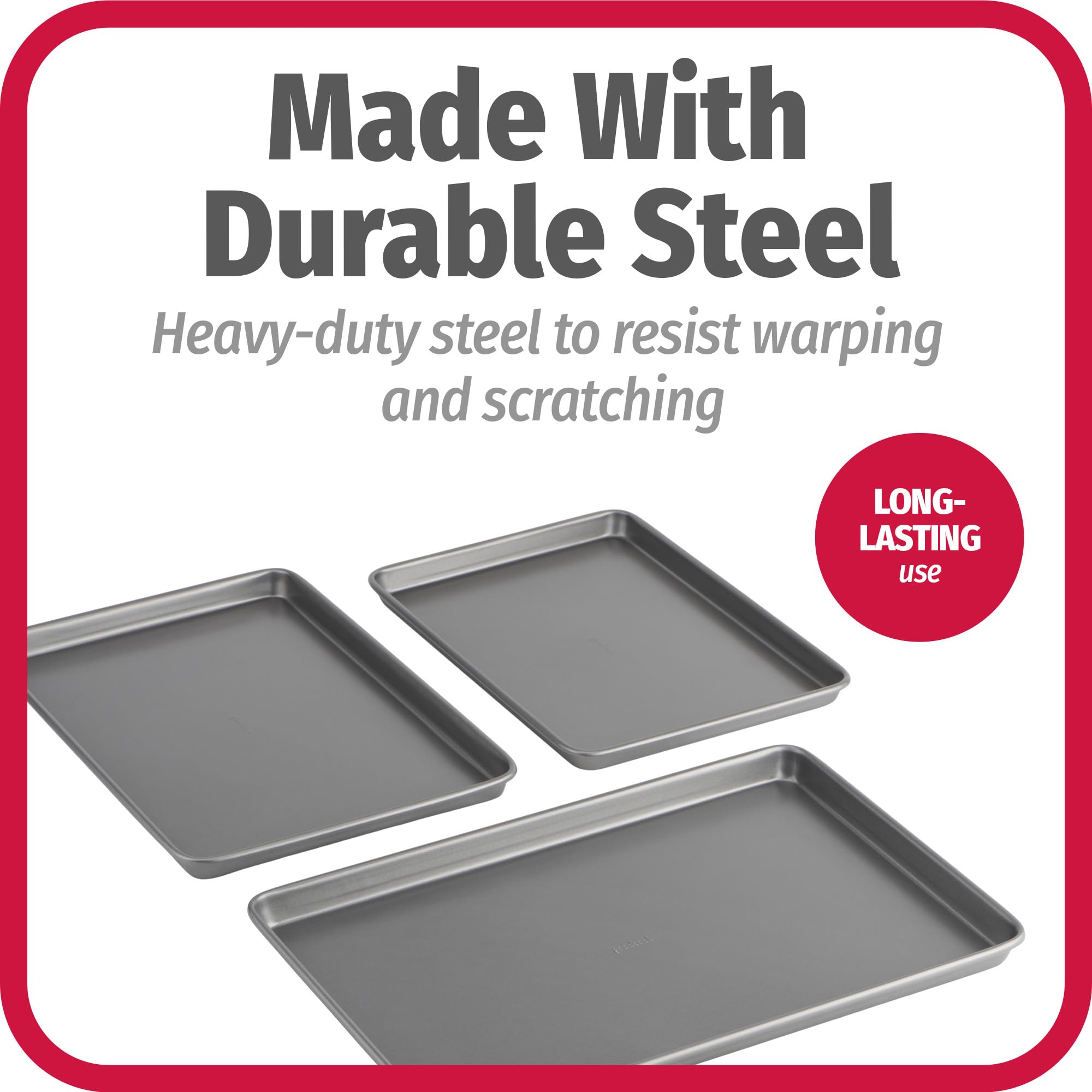 Good Cook Set of 3 Non-Stick Cookie Sheet