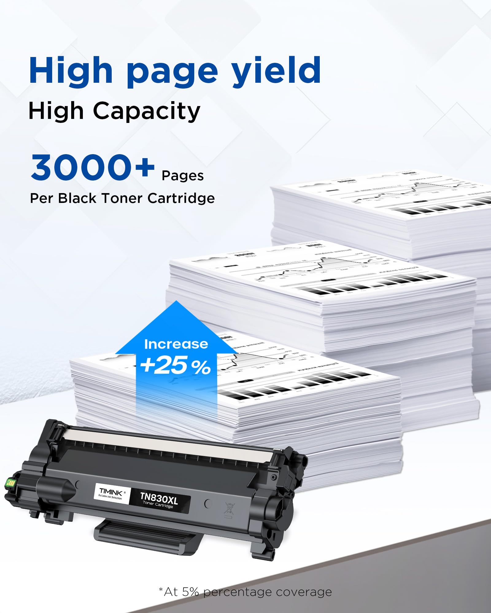Compatible TN830XL Toner Cartridges Replacement for Brother TN830 TN-830XL 830XL Toner Cartridge Work with Brother HL-L2460DW DCP-L2640DW HL-L2400D HL-L2405W MFC-L2820DW Printer (2 Pack, Black)