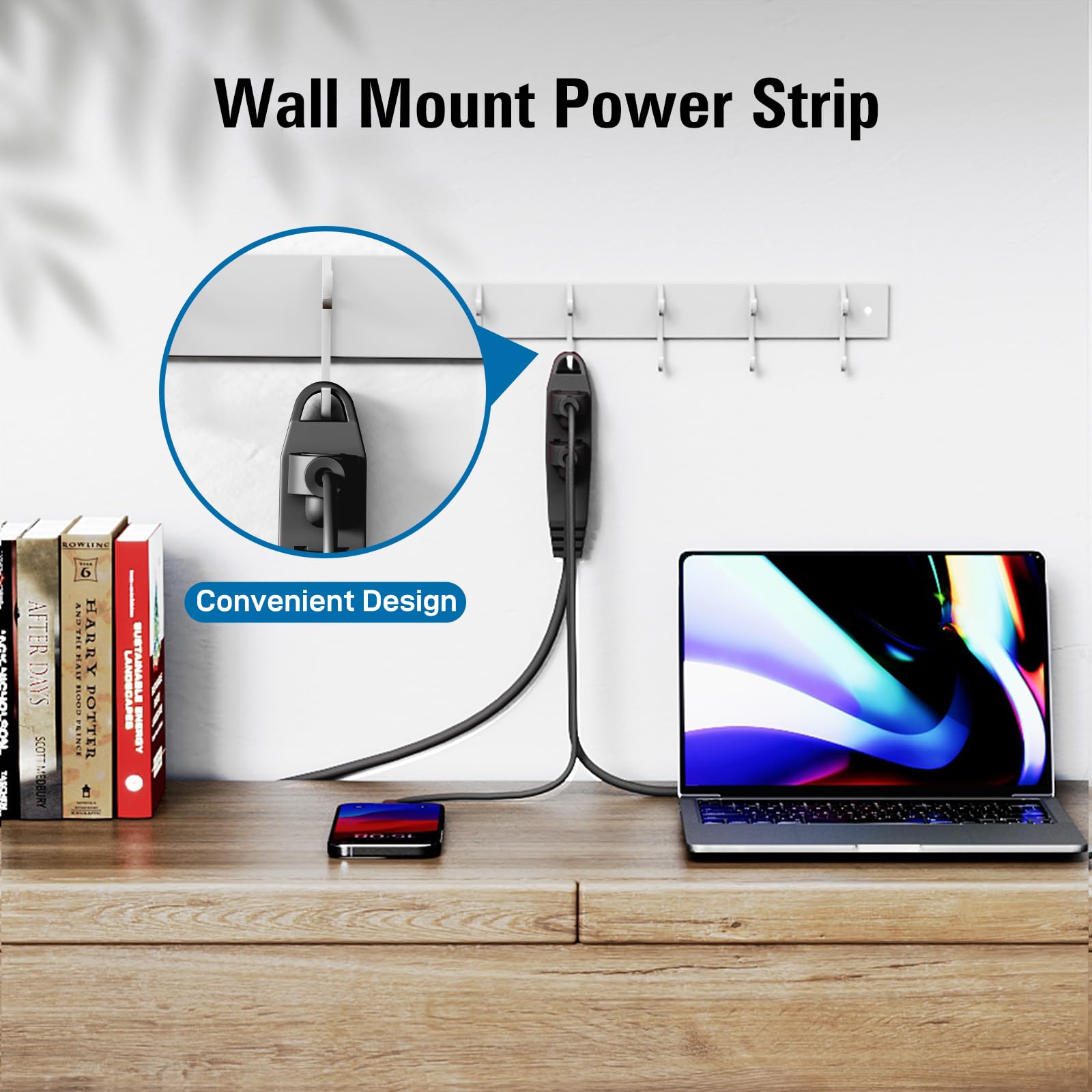 12-Feet 3 Outlet Extension Cord, Kasonic UL Listed, 16/3 SJTW 3-Wire Grounded, 13 Amp 125 V 1625 Watts, Multi-Outlet Indoor/Outdoor Use, Black