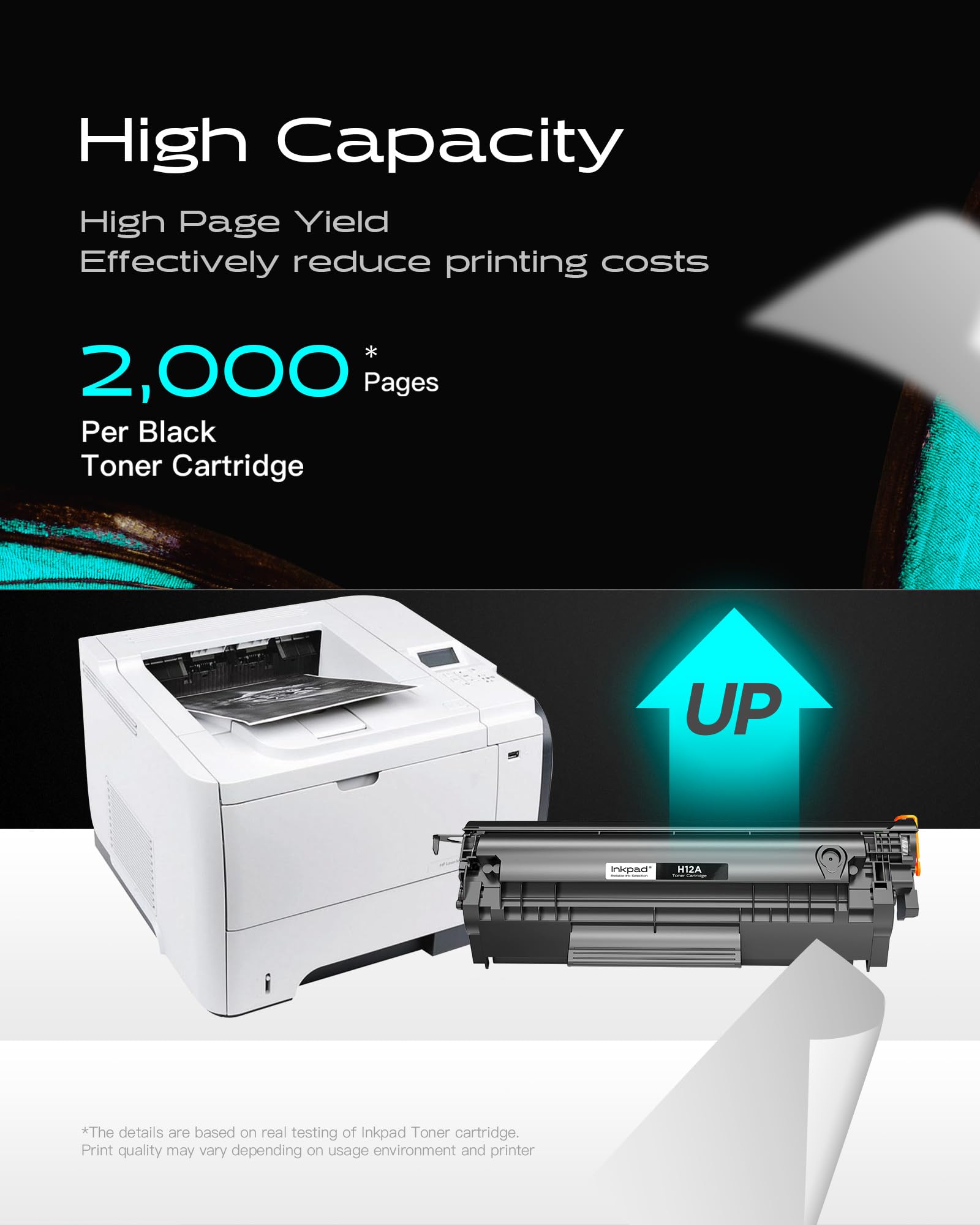 12A Toner Cartridge Replacement for HP 12A Q2612A, Compatible with HP LaserJet 1010 1012 1015 1018 1020 1022 3050 3052 3055 Printers (Black, 2-Pack, High Yield)