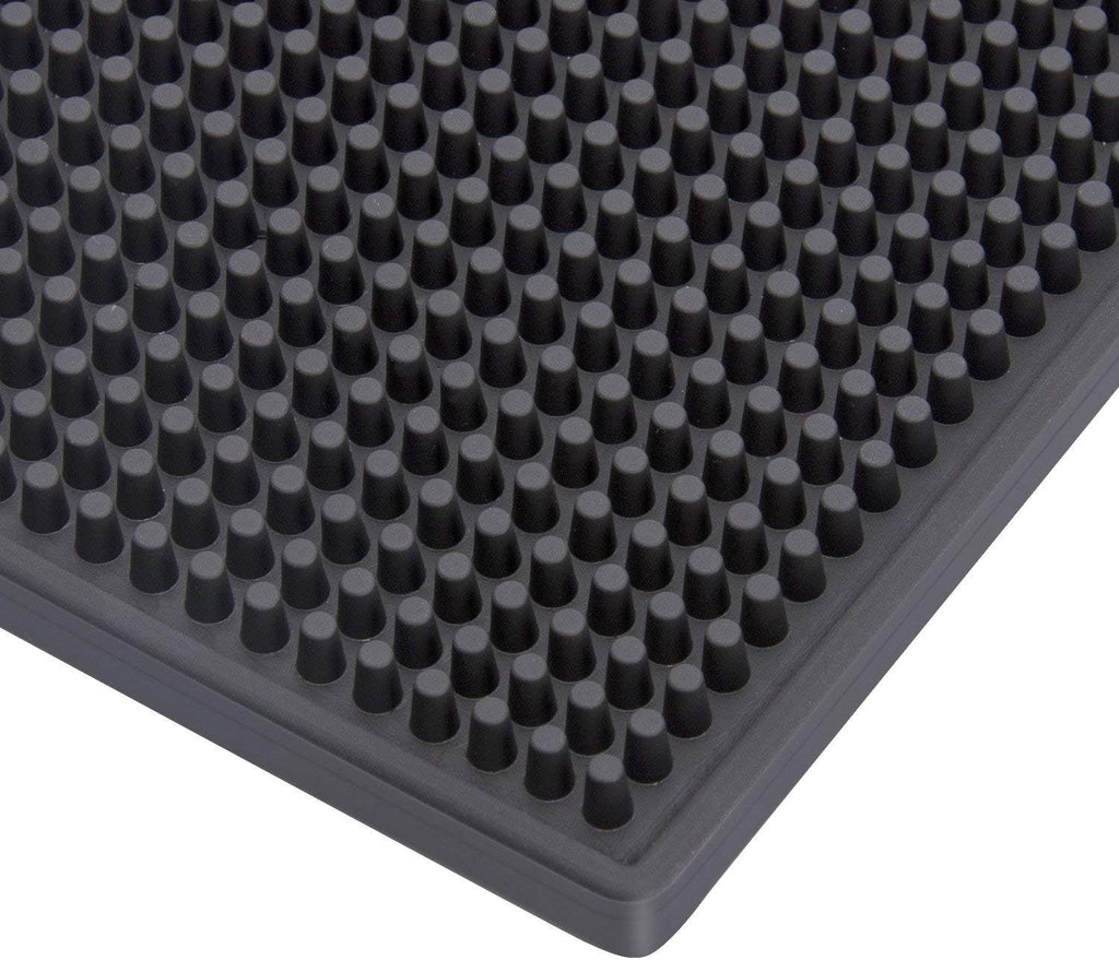 2 Pack Heavy-Duty Bar Mat Pad PVC Rubber Dish Drying Spill Matting for KTV Bar Glass Home (S)